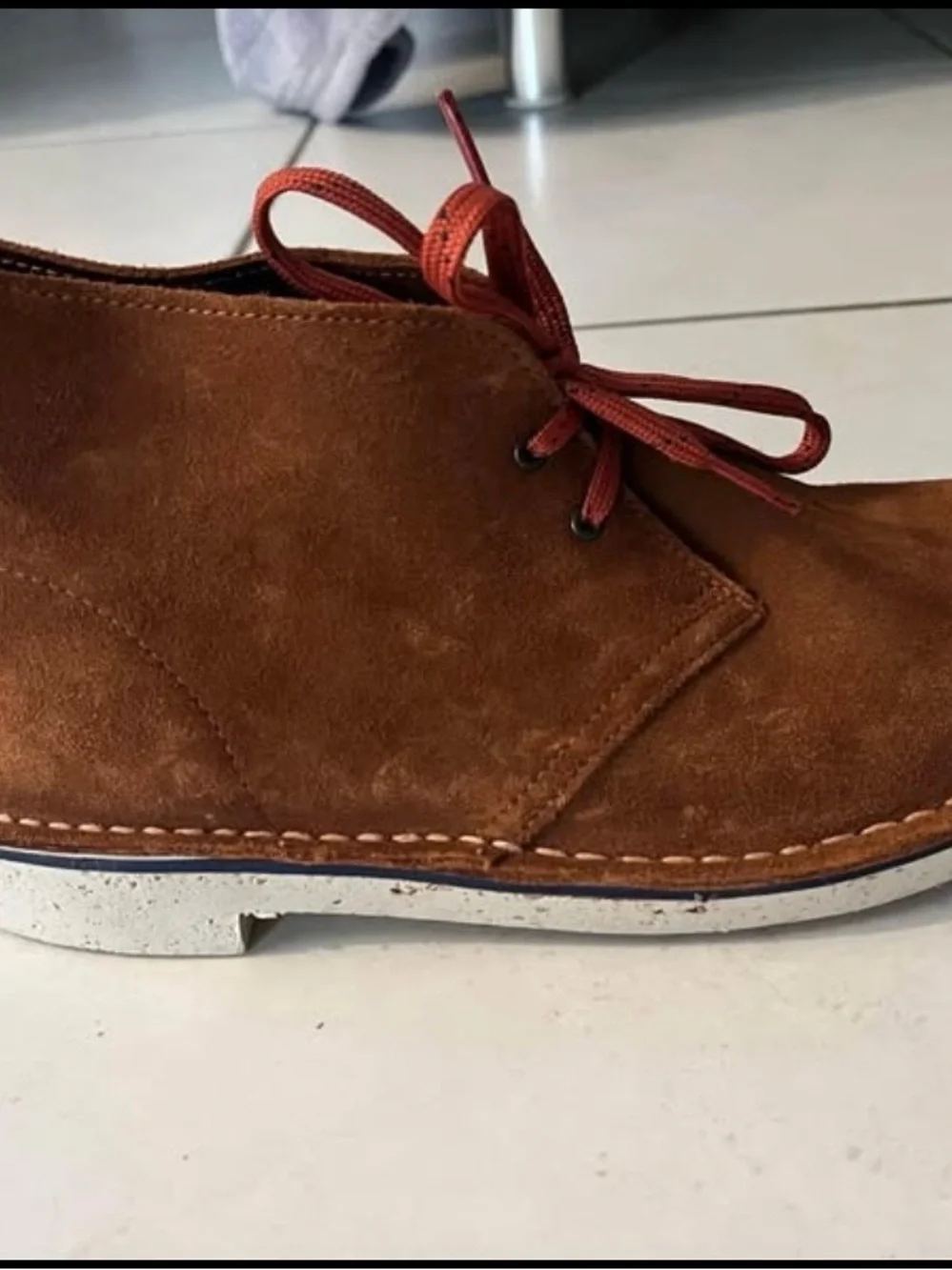 Clarks Brown Suede Chukka Boots with Lace-Up